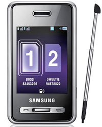 Samsung D980 – сенсорный телефон с двумя «симками»