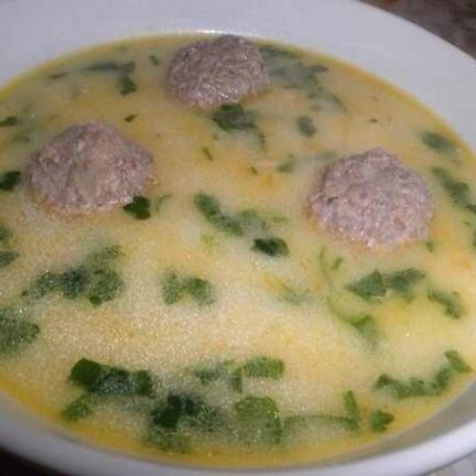 Сырный суп с фрикадельками для малыша