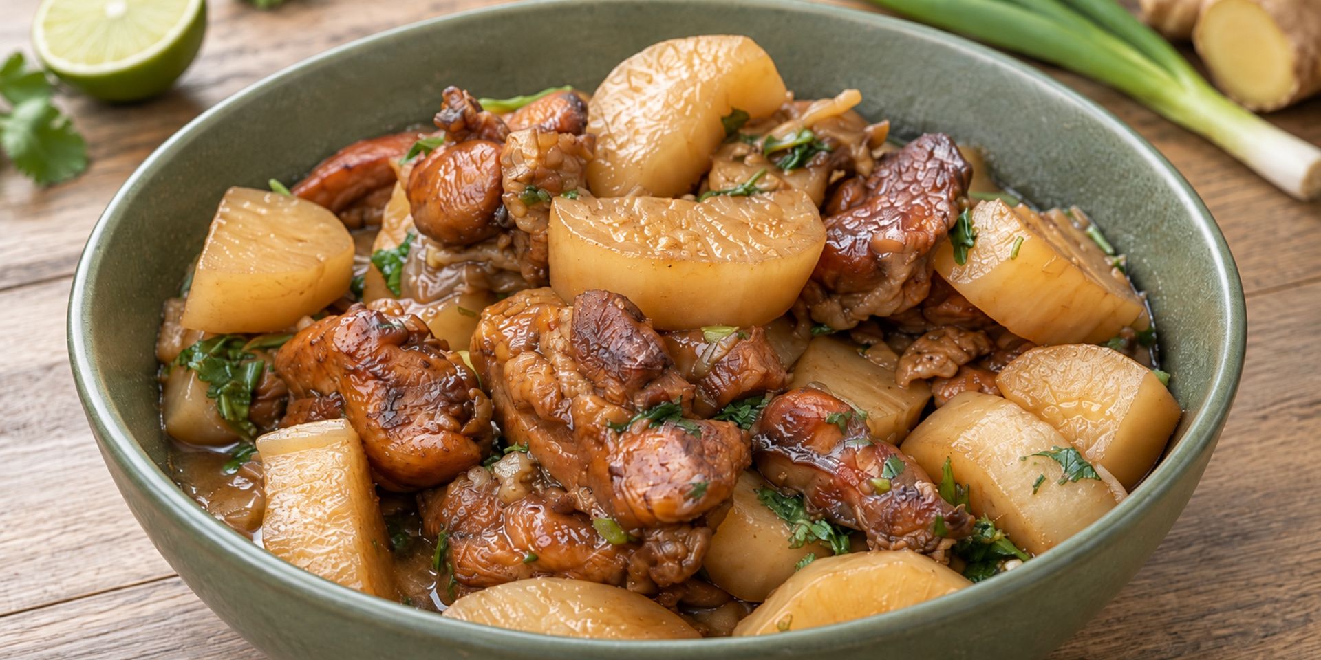 Как приготовить рагу с дайконом и курицей по-азиатски